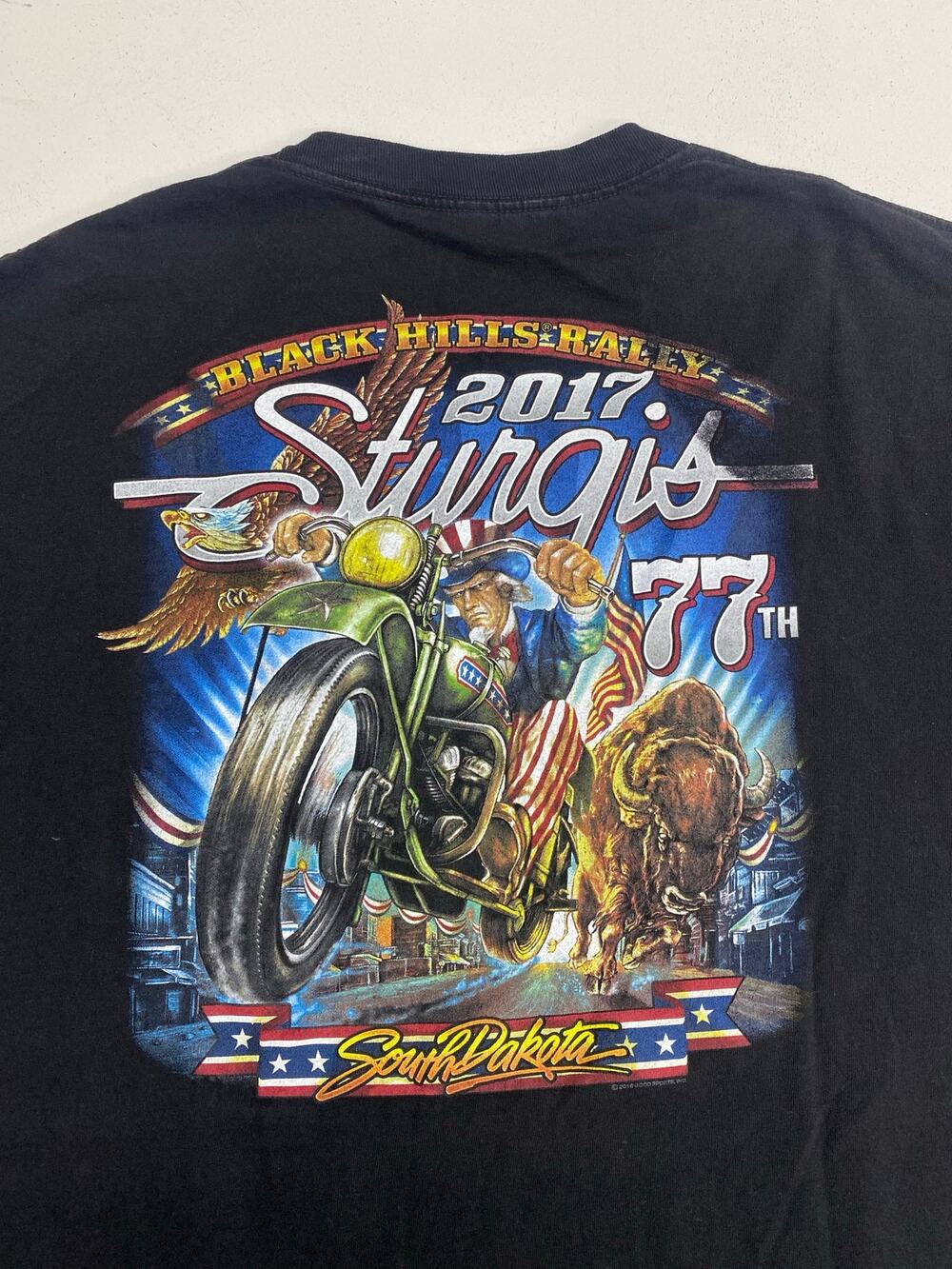 2017 Alstyle AAA Sturgis Black Hills Bike Motorcycle Rally Uncle Sam t-shirt 2XL